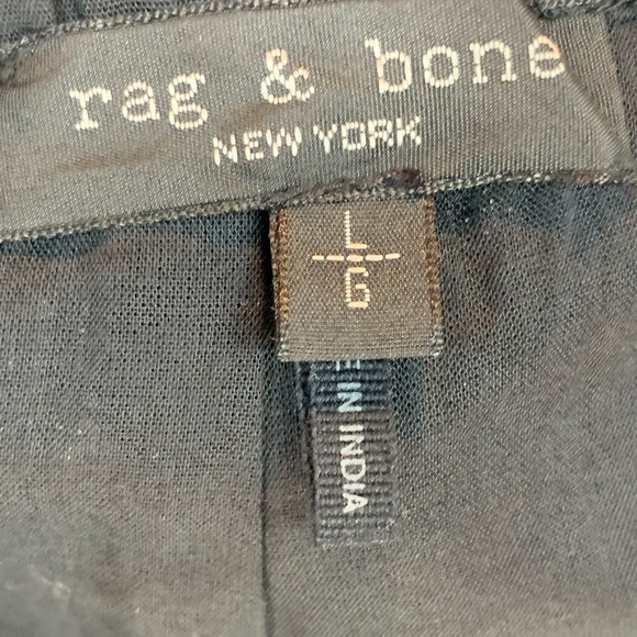 Rag & Bone Embroidered 100% Cotton Drawstring Shorts - Black - size Large - Picture 4 of 6